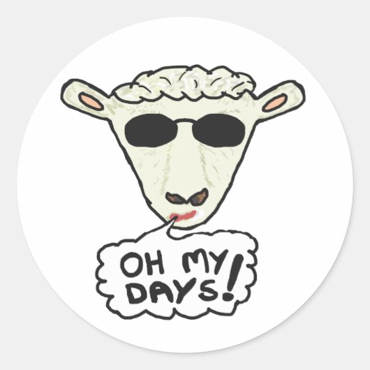 Oh mijn dagen ronde sticker (Voorkant)