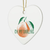 Oh mijn Darling Clementine Ceramic Heart Ornament (Links)