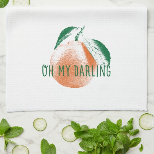 Oh mijn Darling Clementine Dishcloth Kitchen Towel Theedoek (Gevouwen)