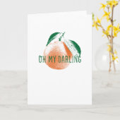 Oh mijn Darling Clementine, geïllustreerd Wenskaar Kaart (Gele Bloem)