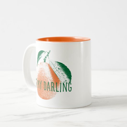 Oh mijn Darling Clementine Two-Tone Coffee Mok (Voorkant links)