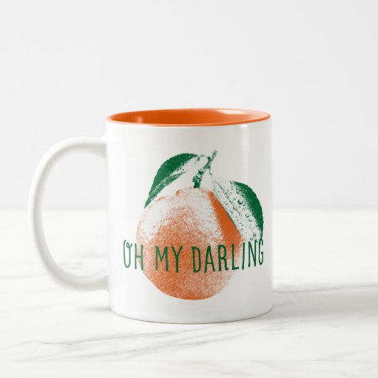 Oh mijn Darling Clementine Two-Tone Coffee Mok (Links)