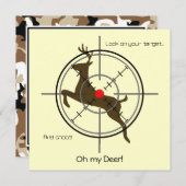 Oh mijn Deer!  Hunting Birthday Party Kaart (Voorkant / Achterkant)