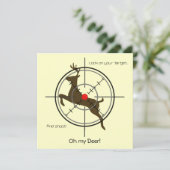 Oh mijn Deer!  Hunting Birthday Party Kaart (Staand voorkant)