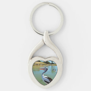 Oh mijn een Happy Pelican Tra Lah, Metal Keyring Sleutelhanger