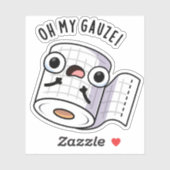 Oh mijn gaas grappige EHBO woordspeling Sticker (Vel)