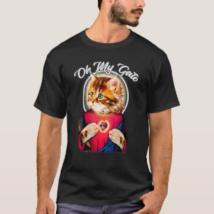 Oh Mijn Gato Kat Jezus Christelijke Kat T-shirt