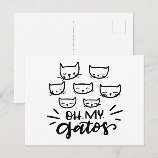 Oh mijn Gatos Briefkaart (Voorkant / Achterkant)