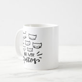 Oh mijn Gatos, hand getekend Koffiemok (Voorkant links)