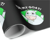 Oh mijn geit Funny Animal Pun Dark BG Cadeaupapier (Rol Hoek)