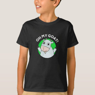 Oh mijn geit Funny Animal Pun Dark BG T-shirt