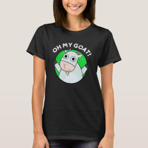 Oh mijn geit Funny Animal Pun Dark BG T-shirt