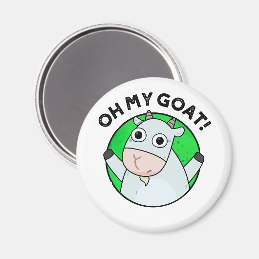Oh mijn geit Funny Animal Pun Magneet (Voorkant / Achterkant)