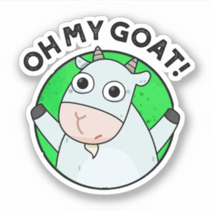 Oh mijn geit Funny Animal Pun Sticker