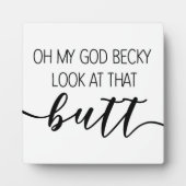 Oh mijn God Becky Farmhouse Funny Bathroom Sign Fotoplaat (Voorkant)