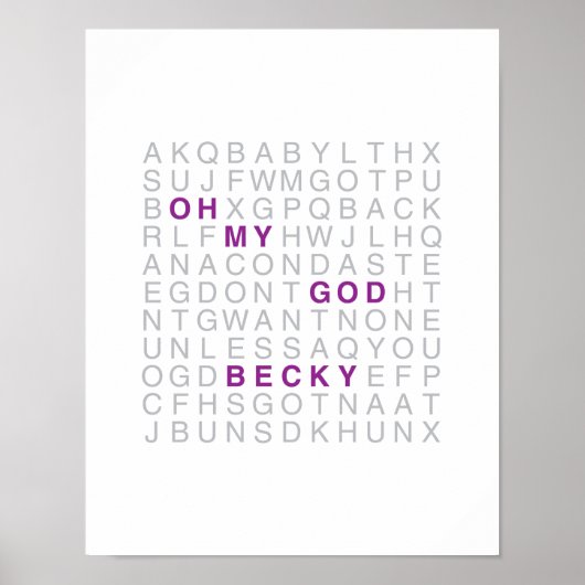 Oh mijn God, Becky Print (Voorkant)