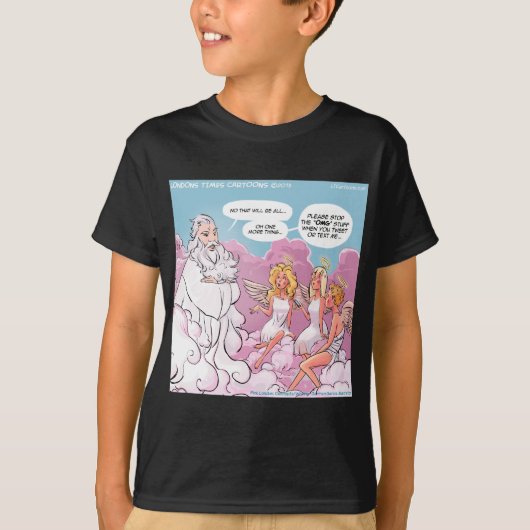 Oh Mijn God (OMG) Engelen Tekst Grappig T-shirt (Voorkant)