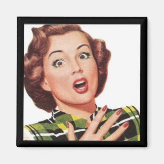 "Oh, mijn God!" RETRO HUISVROUW MAGNEET