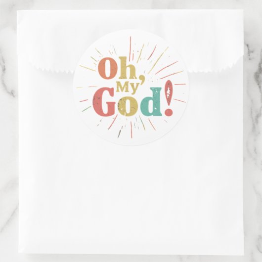 Oh mijn God Sticker (Tas)