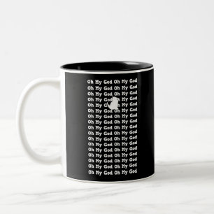 Oh mijn god tweekleurige koffiemok