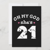 Oh mijn god, ze is 21 jaar oud kaart (Voorkant)