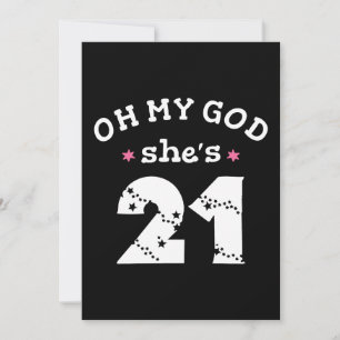 Oh mijn god, ze is 21 jaar oud kaart