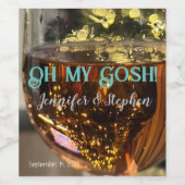 Oh mijn Gosh Feestelijk Verloving Wijnflesje Label Wijn Etiket (Enkel label)