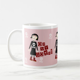 Oh Mijn Goth Grappige Sombere Meisjes Karakter Koffiemok