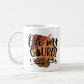 Oh mijn Gourd Funny Ik hou van Herfst Koffiemok (Links)