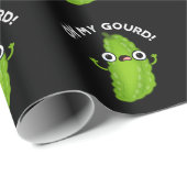 Oh Mijn Gourd Funny Veggie Pun Dark BG Cadeaupapier (Rol Hoek)