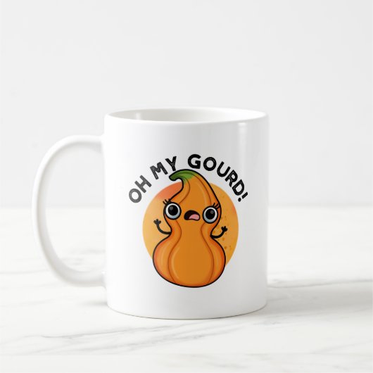 Oh Mijn Gourd Funny Veggie Pun Koffiemok (Links)