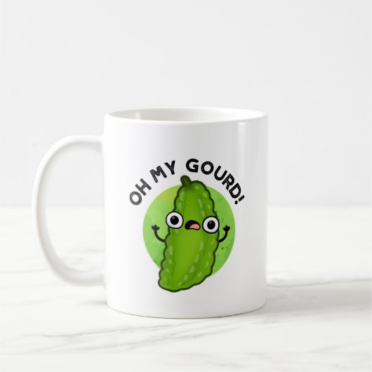 Oh Mijn Gourd Funny Veggie Pun Koffiemok (Links)