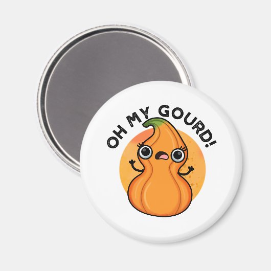 Oh Mijn Gourd Funny Veggie Pun Magneet (Voorkant / Achterkant)
