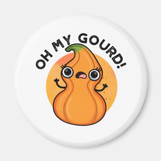 Oh Mijn Gourd Funny Veggie Pun Magneet (Voorkant)