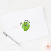 Oh Mijn Gourd Funny Veggie Pun Ronde Sticker (Envelop)