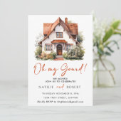 Oh Mijn Gourd Herfst Home Housewarming Party Kaart (Staand voorkant)