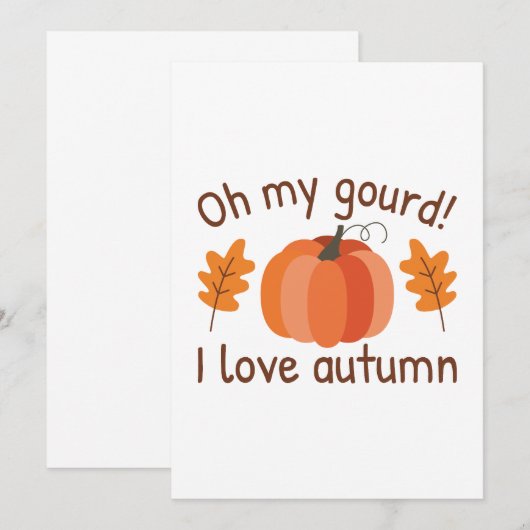 Oh mijn gourd ik hou van de herfst bedankkaart (Voorkant / Achterkant)