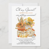 Oh Mijn Gourd Pumpkin Thanksgiving Engagement Part Kaart (Voorkant)