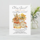 Oh Mijn Gourd Pumpkin Thanksgiving Engagement Part Kaart (Staand voorkant)