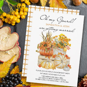 Oh Mijn Gourd Pumpkin Thanksgiving Engagement Part Kaart