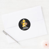 Oh Mijn Guoache Funny Artist Paint Donk BG Ronde Sticker (Envelop)