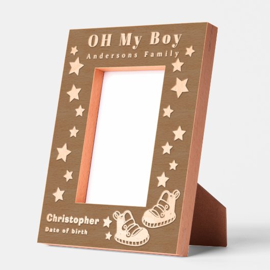 Oh mijn jongen Baby Gegraveerde Lijstjes (Links)