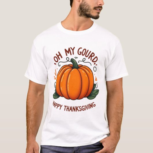 Oh mijn kalebas Happy Thanksgiving T-shirt (Voorkant)