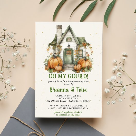 Oh mijn kalebas! Housewarming Halloween Party Kaart