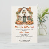 Oh mijn kalebas! Housewarming Party Halloween Part Kaart (Staand voorkant)