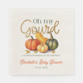 Oh mijn kalebas kleine pompoen Baby shower Servet (Voorkant)