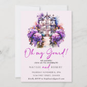 Oh mijn kalebas Paarse Hues Housewarming Party Kaart (Voorkant)