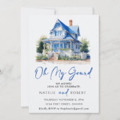 Oh mijn kalebas zoet blauw huis housewarming party kaart (Voorkant)