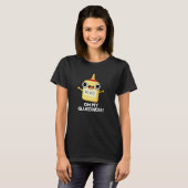 Oh mijn luedheid Funny Super Glue Pun Dark BG T-shirt (Voorkant volledig)