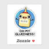 Oh mijn luedheid Funny Super Glue Pun Sticker (Vel)